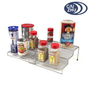 3 Tier Metal Mesh Kitchen Spice Condiment Storage Organizer 2 PCS per Set