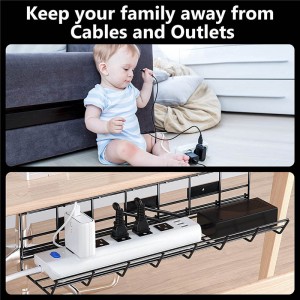 Wire Tray Desk Cable Organizer For Office&Home