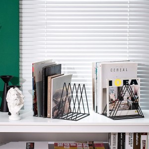 2 Pcs Magazine Holder,Desktop File Sorter Organizer Triangle Bookshelf Decor Home Office,Photography Props