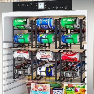 4 Pack Soda Can Organizer Rack for Pantry, Stackable Beverage Soda Can Storage Dispenser Holder