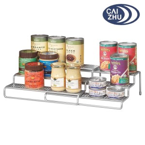 Adjustable Expandable Kitchen Wire Metal Storage Cabinet, Cupboard, Food Pantry, Shelf Organizer Spice Bottle Rack Holder