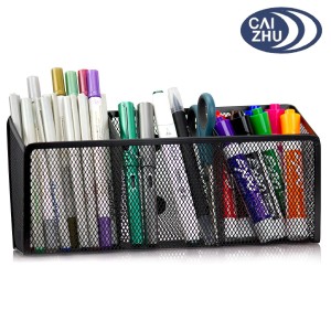 Workablez Magnetic Pencil Holder with 3 Generous Compartments Magnetic Storage Basket Organizer with Extra Strong Magnets