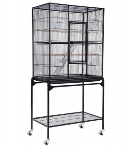 63″ Inch Bird Parrot Chinchillas Ferret Cage Cockatiel House w/Stand Metal Wheel