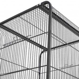 146cm Large Parrot Bird Cage Play Top w/Perch Stand Two Doors Aviary House