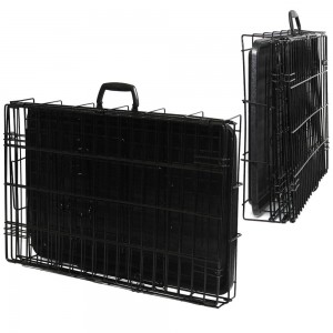24″ 30″ 36″ 42″ 48″ Foldable Metal Wire Dog Crate with Tray, Single or Double Door Styles