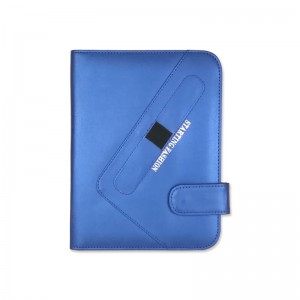 A5 Padfolio/Portfolio mini leather zippered Writing Pad professional business card holder notepad