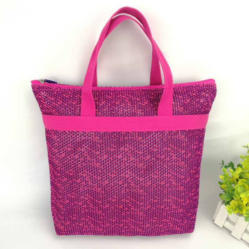 Vintage mesh fabric storage handbag shopping bag organizer reusable tote Featured Image