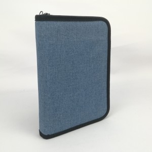 Travel business mesh portfolio folder 2ring binder organizer case bag with zipper