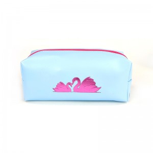 Cute cartoon hot sale multi-colors leather cosmetic bag makeup bag 3 colors available with zipper closure pencil pouch organizer toiletry bag large capacity great gift for girls teens ladies women