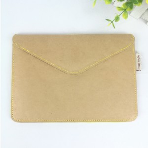 Brown&yellow felt Ipad mini bag file folder document letter envelope paper portfolio case for home office stationery