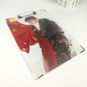 Customized DIY lightweight graphic clip board PVC with clip mechanism safe smooth edge low profile design for all ages