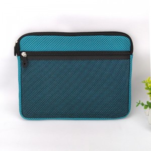 A4、B5、A5、B6 office portable green mesh polyester zipper bag ipad organizer case handbag 2 compartments with zipper closure mesh pocket cosmetic bag for all ages for business office school daily ...