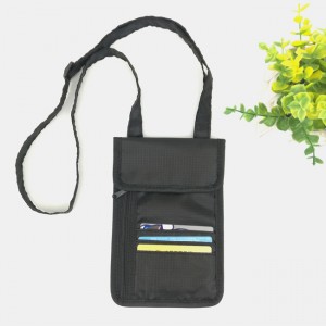 Vícekomorový polyesterový držák na pas zapínání na háček boční kapsa na zip nastavitelný popruh sloty na karty pro obchodní školní kancelář pro každodenní použití pro muže ženy