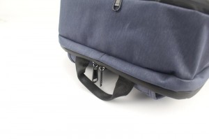 Vattentät tunn laptop marinblå polyester ryggsäck bokväska datorväska med fack med dubbla tvåvägs blixtlåsstängning för företag arbete pendlar college Skola för män kvinnor