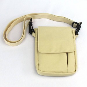 Kompartemen fungsional poliéster kasual portabel pocket pouch organizer cross awak kantong kantong cangkéng