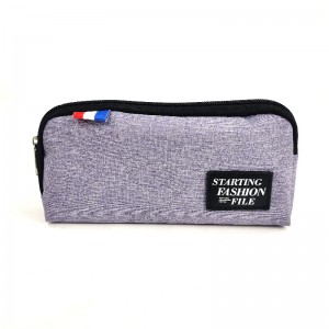 Durable lightweight slim fit pencil pouch with zipper closure with key ring loop large capacity for office business school for all ages
