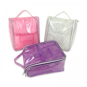 Clear makeup bag travel cosmetic transparent PVC Toiletry bags pouch