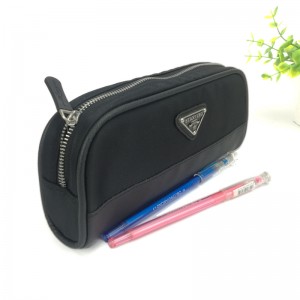 กล่องดินสอสีดำซิปกรณีปากกาเครื่องเขียนถุงซิปกระเป๋าใส่ดินสอโรงงาน OEM จีน