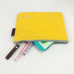A6 tas ritsleting polyester organizer kantong pensil kanggo koin kas gel pena penghapus kantor bisnis perlengkapan sekolah