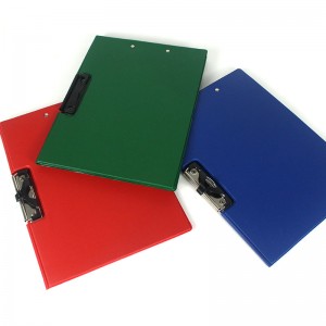 A4 stærk dobbeltsidet PVC clipboard arkivmappeplade 3 farver tilgængelig med clipsmekanisme sikker glat kant lavprofildesign til business kontor skoleartikler til teenagere studerende voksne