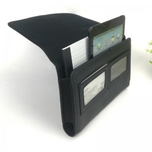 Multifunctional folded thin lightweight classical black ticket holder with card slot compartments for men women