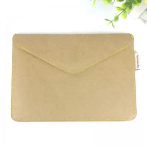 Mini sac en feutre marron et jaune pour Ipad, dossier, document, lettre, enveloppe, portefeuille en papier, pour papeterie de bureau et de maison