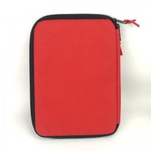 Suport portabil durabil pentru pașaport roșu, cu închidere cu fermoar, cu buzunar pentru creion, plasă translucidă, buzunar cu fermoar, carcasă ușoară pentru școală de birou de afaceri pentru toate vârstele