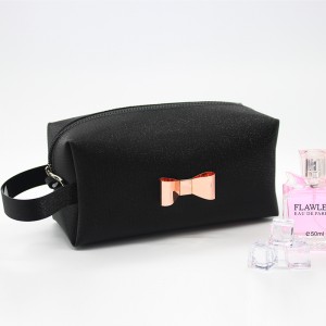 Сјајна TPU црна сина розова козметичка торбичка со тоалетна торбичка за шминкање со затворање патент голем капацитет за жени девојки, дами одличен подарок