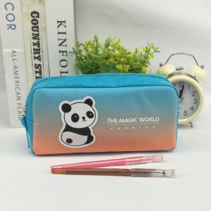 Hot sale cartoon colorful figure printing poly/PU leather pencil pouch organizer case handbag with zipper closure all-in-one a range of color available cosmetic bag for all ages for business office school daily use for men women China OEM factory