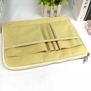 Classical popular office polyester mesh pocket notepad pouch padfolio organizer functional compartments laptop bag  China OEM factory