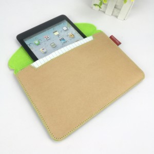 Braun-grüne iPad-Tasche aus Filz, Aktenordner, Dokument, Briefumschlag, Papiermappe für Heimbüro-Briefpapier