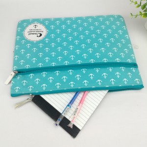 Bag zipper trefnydd ffeil polyester cwdyn ducument ar gyfer tabled notebook suplies busnes