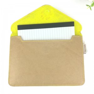 Brun og gul filt Ipad mini taske mappe dokument brev konvolut papir portefølje etui til hjemmekontor papirvarer