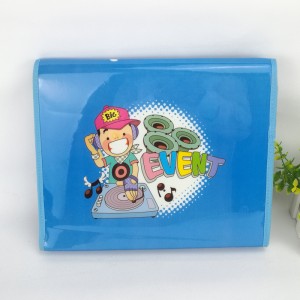 Cartoon and musical note printing PVC+PP+Polyester portable expanding file case magic tape closure document envelope letter size organizer expanding file folders paper portfolio case for business office school for all ages