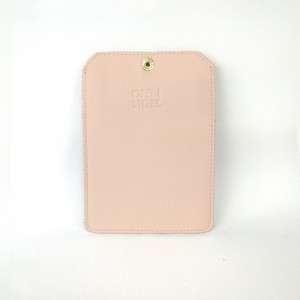 Svart rosa business PU-läder passdyna kortväska kreditkortsorganisatör korthållare elastisk ögla stängning elastisk pennögla kortfack för affärsskola kontor daglig användning för män kvinnor