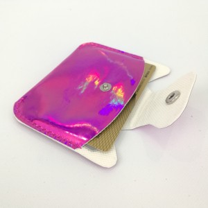Farverig iriserende PU-læder mønttaske pung poseholder pung kort taske 6 farver fås med knaplukning til dagligt rejser til mænd kvinder