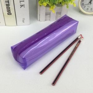 Gjennomsiktig enkel PVC-blyantpose arrangørveske med glidelåslukking alt-i-ett en rekke farger tilgjengelig kosmetikkveske for alle aldre for forretningskontor skole daglig bruk for menn kvinner Kina OEM fabrikk