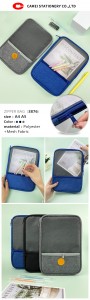 Classical China OEM translucent PVC poly zipper bag file organizer document holder 2 zipper closure for all ages for office business school supplies A4 a5