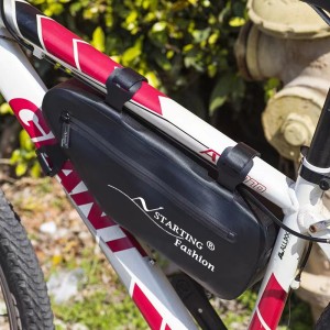 Tas penyimpanan sepeda tahan air perlengkapan bersepeda TPU komposit kain nilon mulus