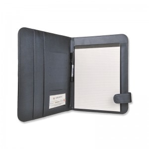 A4 Padfolio/Portfolio, mini usnjeni pisalni blok z zadrgo, profesionalni držalo za vizitke, beležka, dobava kitajskih tovarn