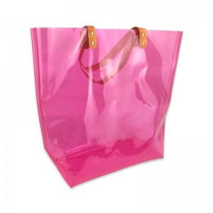 Detached hand bag glitter transparent plastic handbag tote clear PVC cosmetic bag kutakura-pa beach yekufamba bhegi rekutenga