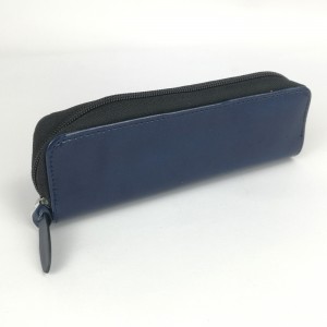 2 kulay pencil case bag pen storage school box zipper purse na may elastic loop China OEM factory