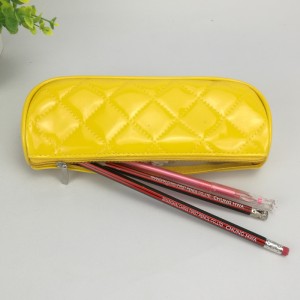 Fermuarlı üst hafif parlak moda renkli kese kalem çantası kalem kutusu Çin OEM fabrika