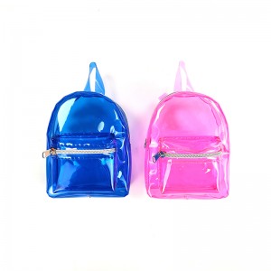 Multicores translúcido pvc mini mochila forma saco de cosméticos saco de maquiagem 5 cores disponíveis presente incrível para meninas adolescentes mulheres senhoras
