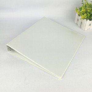 White PVC round 3-rings binder board folder file pack 500-Sheet capacity quality metal hardware for business office school supplies for men women