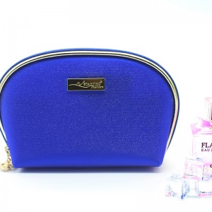 Bolsa de cosméticos con forma de concha de TPU brillante, bolsa de maquillaje de viaje disponible en 3 colores, organizador portátil impermeable para niñas y mujeres