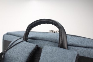 Poliéster portátil azul claro para mochila portátil de 14 15 15,6 polgadas con correas de ombreiro axustables con asa de equipaxe para o traballo de oficina de negocios para homes e mulleres.