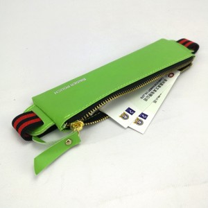 Hot sale mini binder pouch nga adunay elastic band zipper closure pen & lapis solid case China OEM factory