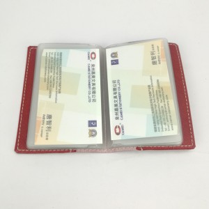 Pocket name card holder business case ID Credit case folder wallet for business office school daily use for men women