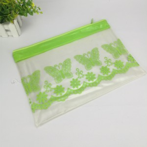 Transparent na naka-print na pencil pouch zipper envelope file bags multipurpose travel bags para sa office supplies cosmetics travel accessories multicolor耳朵、